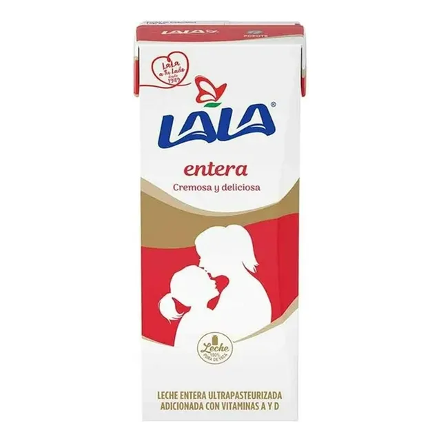 Leche Lala Entera 12 Piezas De 190 Ml C/u