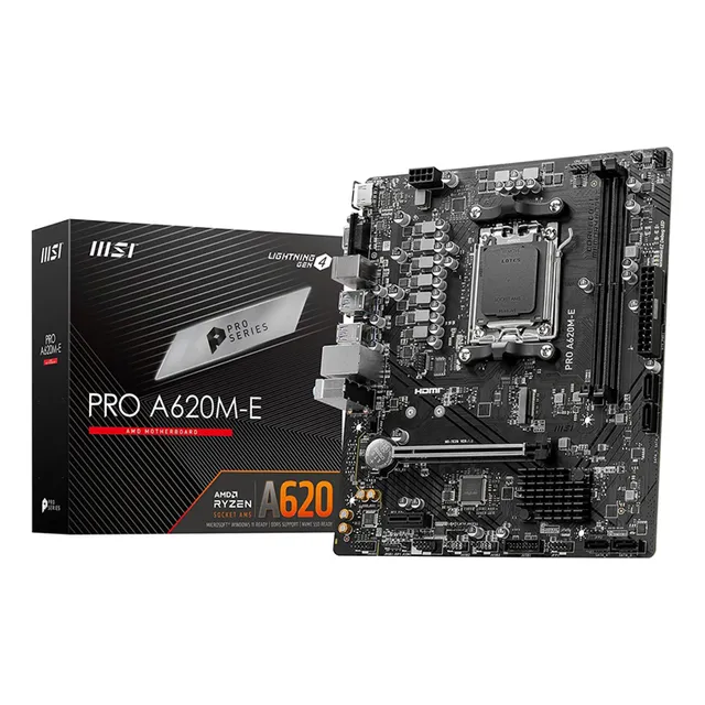 Tarjeta Madre Msi Pro A620m-e Socket Am5 Ddr5 Color Negro