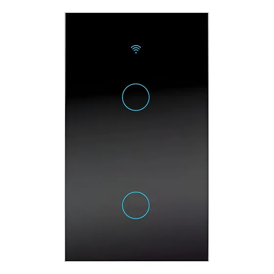Interruptor Inteligente Wi-fi De 2 Vías Negro Sin Neutro interruptor inteligente contacto wifi contacto y apagador contactos electricos