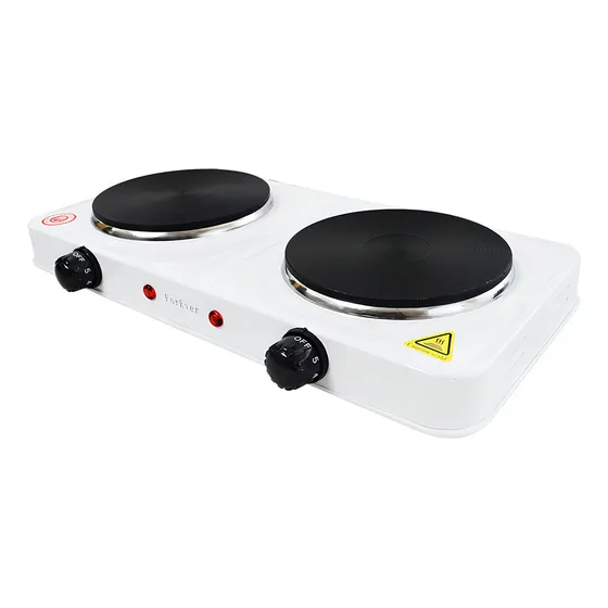 Cocineta Eléctrica De 2 Hornillas 120V - 1000w Color Blanco
