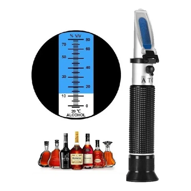 Refractómetro De Alcohol Atc 80% V/v Medidor Grado Alcohol