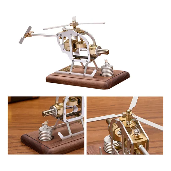 Helicóptero Monomotor Modelo De Motor A Vapor De Avião Vinta