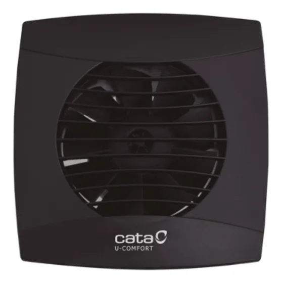 Extractor Baño Vidrio/ Pared 120mm Cata Uc-12 Negro Acra