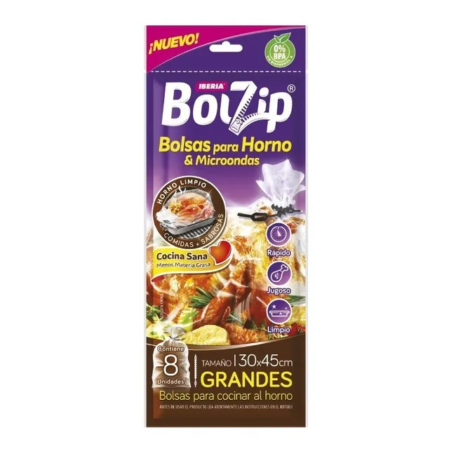 Bolzip® Bolsas Para Hornos & Microondas 30x45cm 8 Unid 