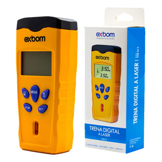 Trena Laser Digital Exbom Tem-d15 Amarelo 18m Com Cálculo Trena Laser Digital Exbom Tem-d15 Amarelo 18m Com Cálculo