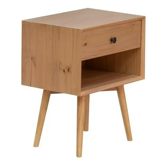 Mesita De Noche Moderna 1 Cajón Walker Edison 24'' Pino Natu