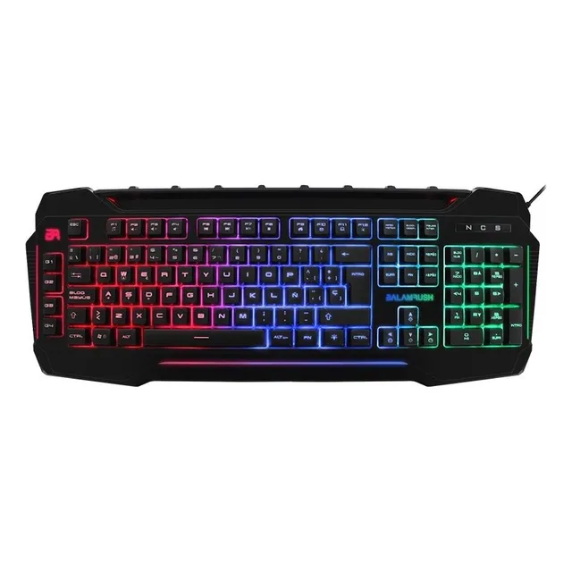 Teclado Gamer Balam Rush Br-929646 Murder Led Usb Español Teclado Negro Idioma Español Latinoamérica
