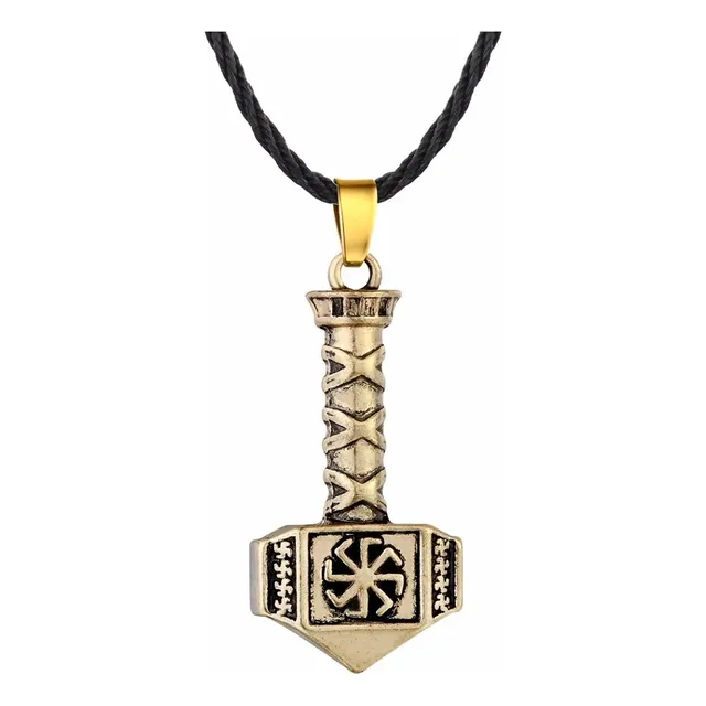 Collar Martillo Thor Amulet Vikingo Retro Mujer Hombre Moda
