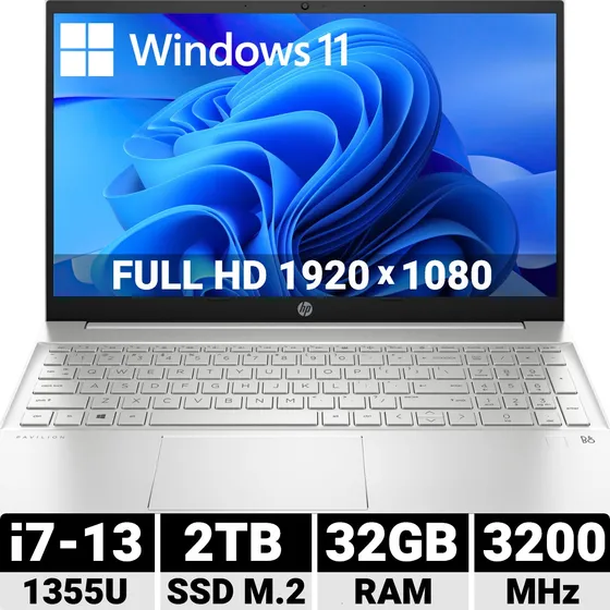 Laptop Hp Pavilion I7-13, M.2 Ssd 2 Tb Nvme 32gb Ram, 15.6