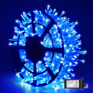 Cadena De Luces Jmexsuss 600 Led Azules Impermeables Para Ex Cadena De Luces Jmexsuss 600 Led Azules Impermeables Para Ex