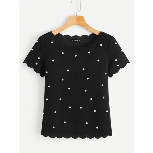 Blusa Shein Con Perlas Y Detalles Moda Mujer