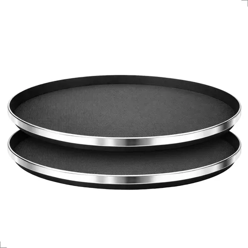 置物 Gravity tray 20 x 20 cm stainless steel Metal Food Tray Large Display Silver Table Decor Decorative