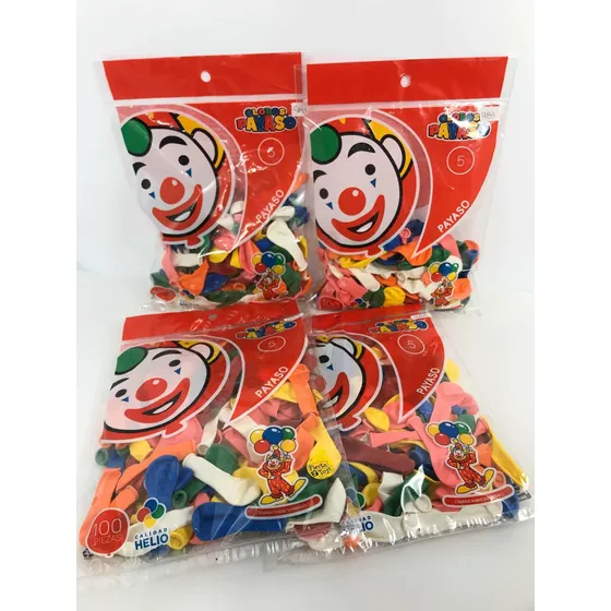 400 Globos Latex 5in Colores Surtido Payaso Fiesta Decorator