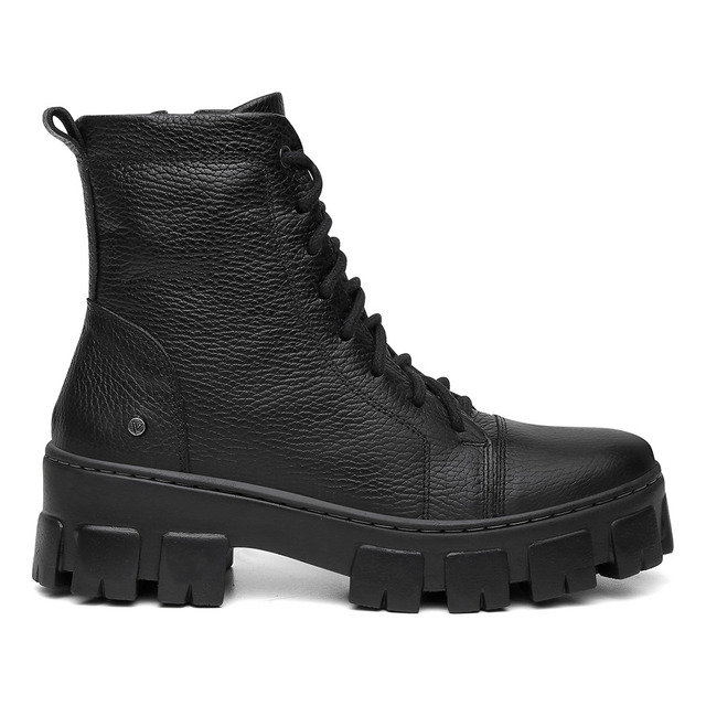 Bota Coturno Feminina Couro Vittal Solado Tratorado Oferta Bota Coturno Feminina Couro Vittal Solado Tratorado Oferta
