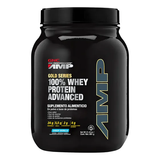 Gold 100% Whey Advanced Proteína De Suero De Leche 891 Gr Sabor Vainilla