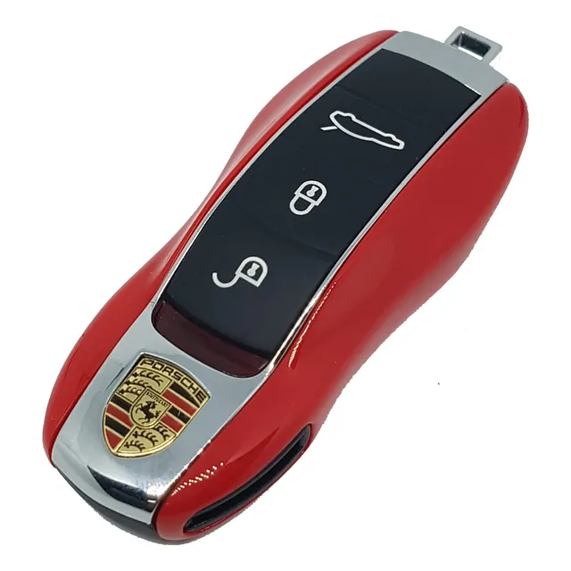 Capa Chave Porsche Cayenne Panamera 911 Cayman Boxter Vermel