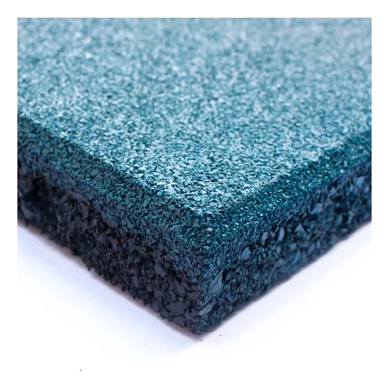 Pastelón De Caucho 50cmx50cmx20 Mm Azul Qrubber