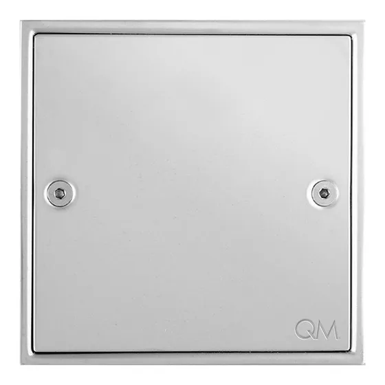 Rejilla Ciega Centro De Piso Quality Metal Satinada 10x10cm