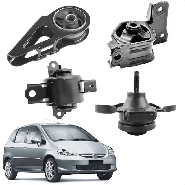 Jogo 4 Coxim Motor Cambio Honda Fit 2003 A 2008 Automático
