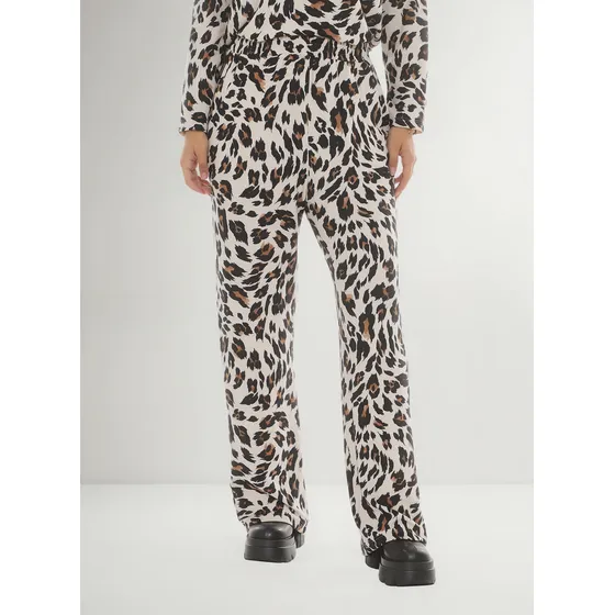 Pantalón Palazo De Lanilla Print Daniela Mujer