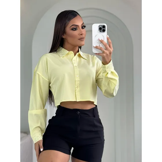 Camisa Para Dama Pedrería Fer Moda