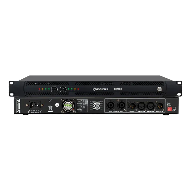 Amplificador Gc Dk2600 2 Canale 1200w Potente Equipos Sonido