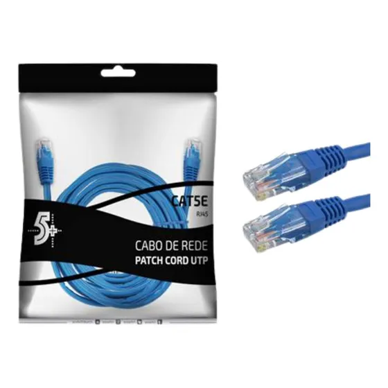 Cabo Rede 10 Metros-cabo Patch Info-patch Cord Cat5e Utp Az