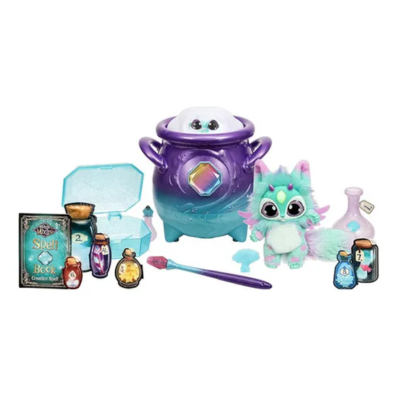 Caldero Morado Con Juguete De Peluche Azul Interactivo De 20