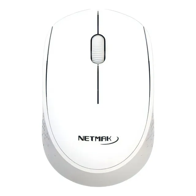 Mouse Inalámbrico Usb Netmak M680 1200dpi Pc Notebook Blanco