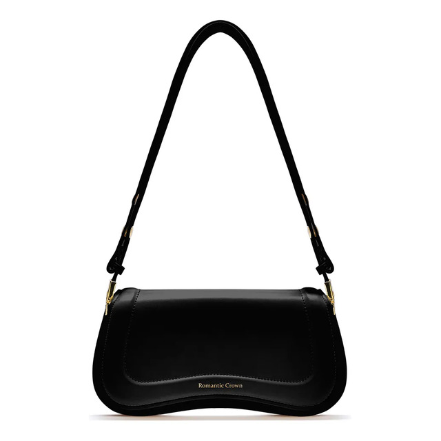 Bolsa Feminina Casual Transversal Dia Dia Preto Lisa Níquel