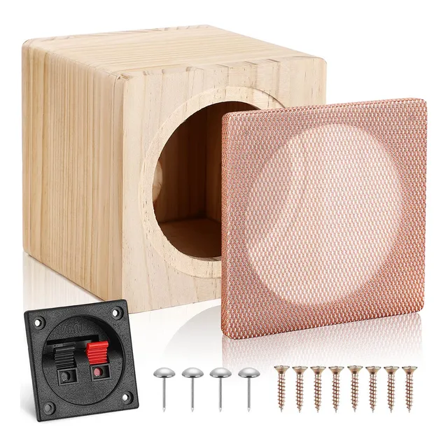 Facmogu Caja De Altavoz De Madera Maciza De 4 Pulgadas, Gabi