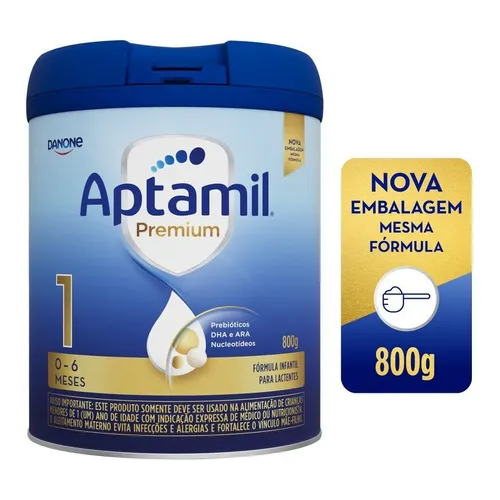 Fórmula infantil danone aptamil 1 premium 800g