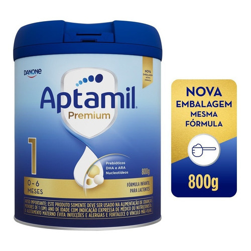 Fórmula Infantil Danone Aptamil 1 Premium 800g Fórmula Infantil Danone Aptamil 1 Premium 800g