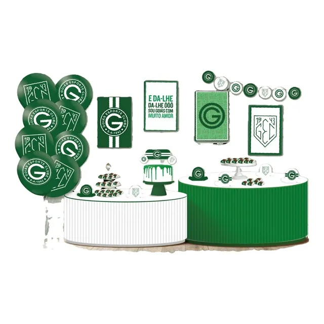 Kit Festa Pronta Decoração Goias Esporte Clube C/ 62 Itens
