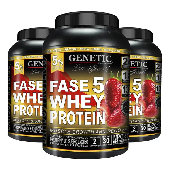 N1 Fase 5 Whey Protein Genetic Crecimiento Muscular Definido
