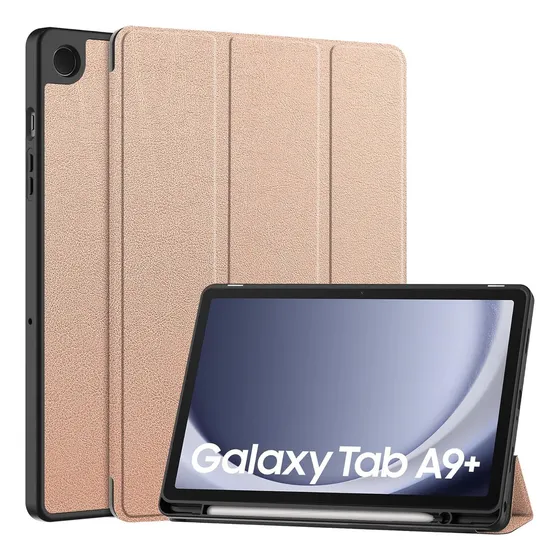 Capa Tab Sm A9 Plus 11 Polegadas Magnética Porta Caneta Cor Rose Gold