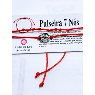 Pulseira Vermelha Com Medalha De São Bento E Pulseira Sete Pulseira Vermelha Com Medalha De São Bento E Pulseira Sete