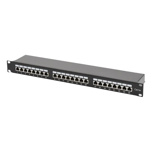 Panel De Parcheo Stp Cat5e, 19in 24 Puertos 1u Lp-pp-530