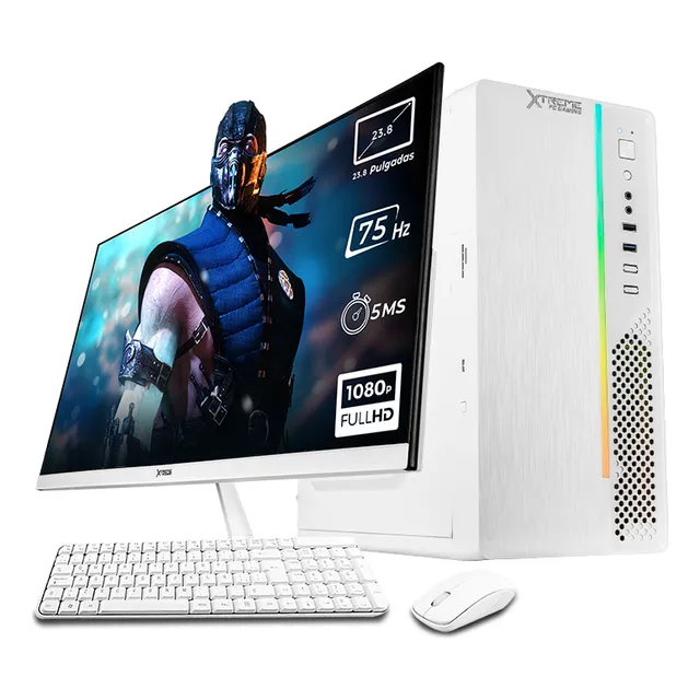 Xtreme Pc Gaming Computadora Intel Core I5 12400 16gb Ssd 500gb Monitor 23.8 75hz Wifi Ultron White