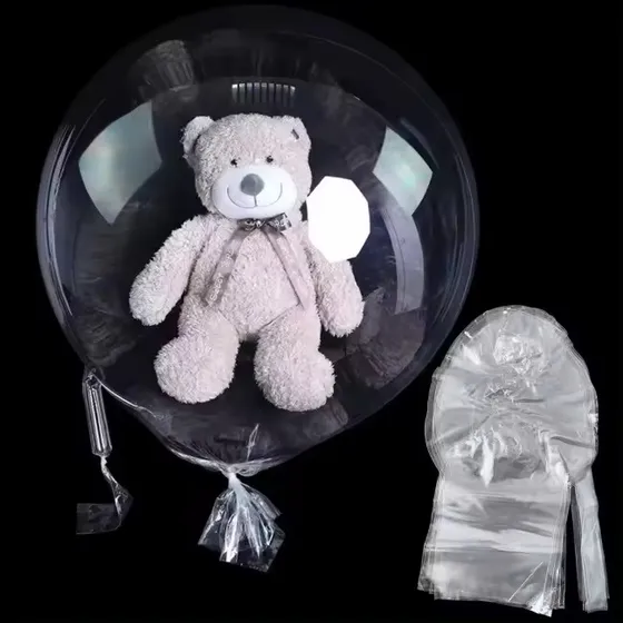 Globo Burbuja Silicona Doble Boquilla 30 PuLG Bobo X 10 Unid