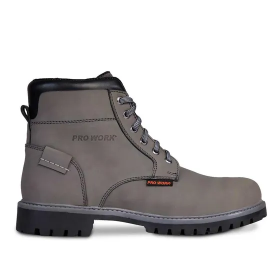 Bota Hombre Botin Casual Caballero Pro Work 77607 Gris