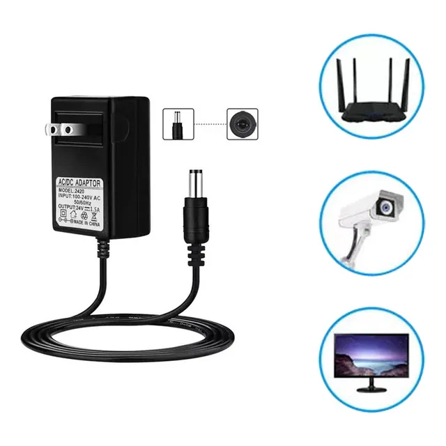 Adaptador De Corriente Para Monitor Enrutador Fuente 24v1.5a