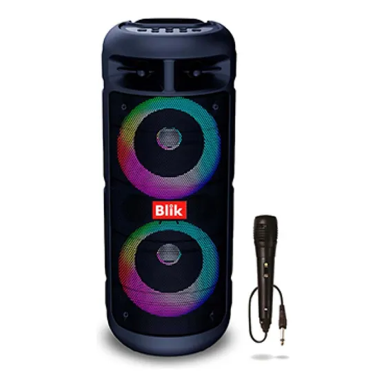 Parlante Karaoke Blik Upsound3 Bluetooth Con Micrófono Color Negro