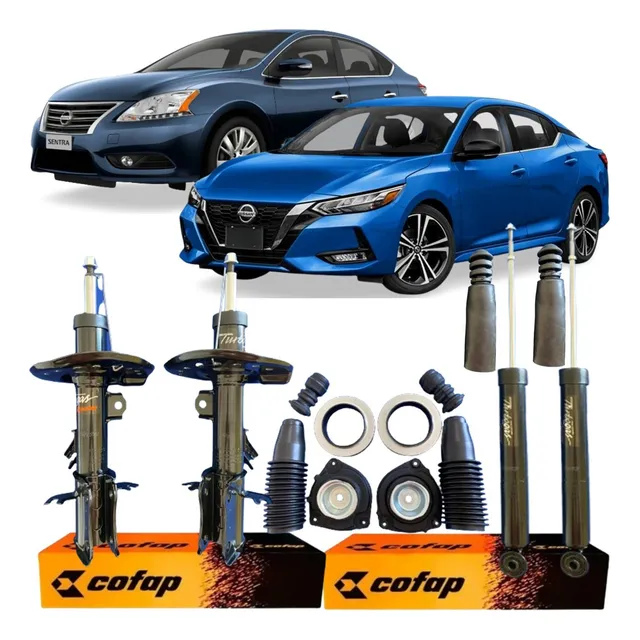 Amortecedor Dianteiro Traseiro Kit Coxim Sentra 2014 A 2023