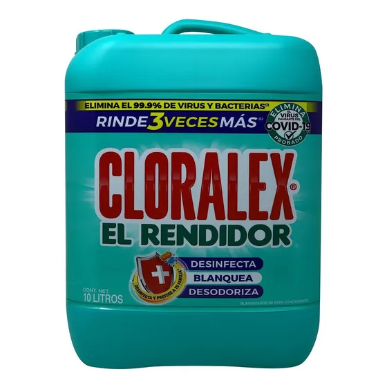 Blanqueador Líquido Cloralex El Rendidor 10 L