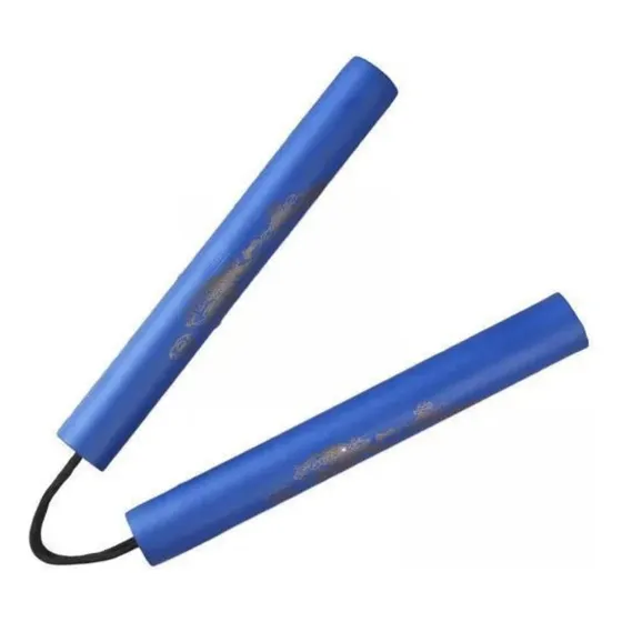 Nunchaku Para Treinamento Adulto/infantil Espuma Dragão Azul