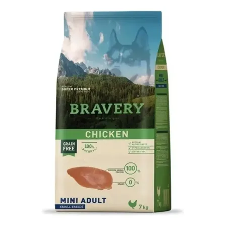 Bravery Raza Pequeña Pollo 7 Kg - Alimento Perro Adulto