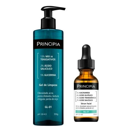 Kit Principia Anti-acne Gel De Limpeza + Sérum Mix-01 Kit Principia Anti-acne Gel De Limpeza + Sérum Mix-01