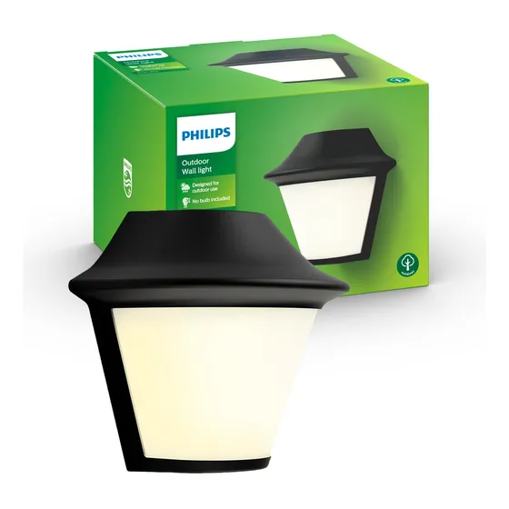 Aplique De Pared Exterior Philips Mygarden Serres Negro