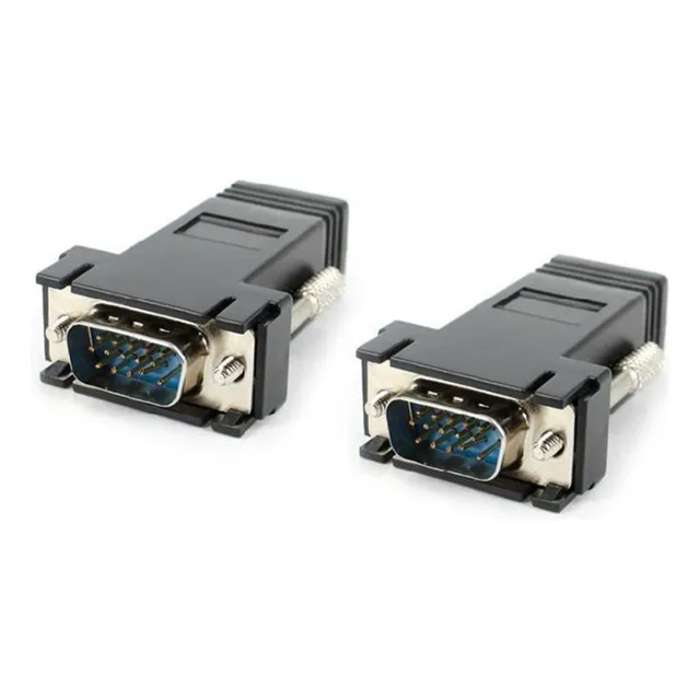 2 Adaptador Convertidor Extensor De Video Vga A Rj45 Utp Red